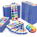 Shuttle Art 48 Pack Watercolor Paint Set Bulk 12 Colors for Kids &amp; Adults