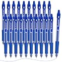 Shuttle Art Blue Gel Pens, 20 Pack Retractable 0.7mm Medium Point Rollerball Blue Ink Pens Smooth Writing with Comfortable Grip for Writing Journaling Taking Notes Office School Home