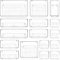 SHUTTLE ART Drawer Partition Box, Desktop Makeup Storage Box For Jewelry, Data Cables, Household Storage And Organization For Closet, Kitchen, Bedroom, Bathroom, Office(16 Pcs Tray,Transparent)