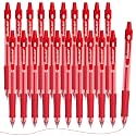 Shuttle Art Red Gel Pens, 20 Pack Retractable 0.7mm Medium Point Rollerball Red Ink Pens Smooth Writing with Comfortable Grip for Writing Journaling Taking Notes Office School Home