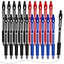 Shuttle Art Retractable Gel Pens, 20 Pack 0.7mm Medium Point Rollerball 10 Black 5 Red 5 Blue Ink Pens Smooth Writing with Comfortable Grip for Writing Journaling Taking Notes Office School Home