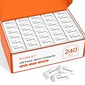 Shuttle Art White Erasers, 240 Pack Erasers Bulk, Smudge Resistant Eraser for Pencils, School Supplies for Kids, Students, Teachers, Office