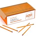 Shuttle Art Wood-Cased #2 HB Pencils, 600 Pack Sharpened Yellow Pencils with Erasers, Bulk Pack Graphite Pencils for School and Teacher Supplies, Writing, Drawing and Sketching