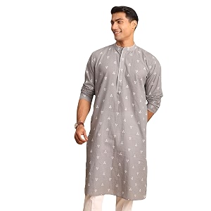 Shvaas By Vastramay Mens Green Cotton Kurta