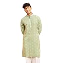 Shvaas By Vastramay Men39s Green Cotton Kurta