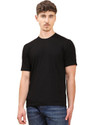 Shvet Solid Men Round Neck Black T-Shirt