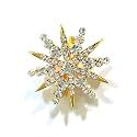 Shweta Fashion White Metal Multipurpose Brooch for Saree, Dress, Suit, Sherwani, Pagdi for Men and Women