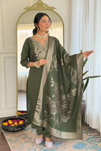 SHYAM BANSI Embroidered Kurta Trouser Pant
