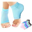 Silicone Gel Heel Pad Socks for Pain Relief - Self-Adhesive Heel Inserts Cushion Pads,High Heel Pads Shoe Bite Protector Heel Grips Liners (Cotton gel Socks)