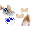 Silicone Gel Heel Pad Socks for Pain Relief - Self-Adhesive Heel Inserts Cushion Pads,High Heel Pads Shoe Bite Protector Heel Grips Liners (Heel Liner+Heel Pad)