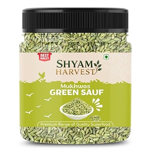 shyam harvest premium green saunf fennel seeds 250g  sweet mukhwas amp mouth freshener for natural digestion after meals
