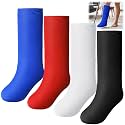 Shyyween 4 Pcs Leg Cast Sock Cover Foot, Blue, Red, White, Black, Classic