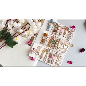sia vendors hair clips set fashion korean hair barrettes bobby pins hairpins for ladies girls styling hair accessories for decorative party wedding multicolor only_8_pcs large aligator