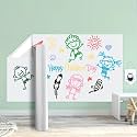 SIA VENDORS Whiteboard for Office and Home Walls - Perfect for Writing, Drawing Waterproof White Transperent Vinyl Self Adhesive Dry Erase Peel and Stick (White Transp, 20 X 100 Inch)