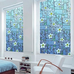 SIA VENDORS Window Privacy Decorative Stained Glass