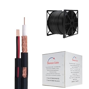 siamese cable 500ft rg59 95 video amp power wire rg59u cctv security camera bulk