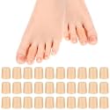 Sibba Silicone Toe Sleeves 30Pcs Pinky Toe Protector Gel Tubes Corn Pads Reusable Sleeves Caps Cushion Calluses Protectors Remover Finger Covers for Corns Hammer Friction (Skin Color)