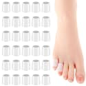 Silicone Toe Sleeves 30Pcs Corn Pads for Toes, Pinky Protector Gel Tubes