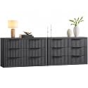 SICOTAS Bedroom Dresser with 12 Deep Wide Large Fluted Drawers for Closet
