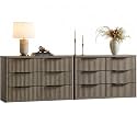 SICOTAS Bedroom Dresser with 12 Deep Wide Large Fluted Drawers for Closet
