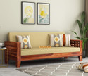 SIDDH 3 Seater Single Solid Wood Fold Out Sofa Cum Bed