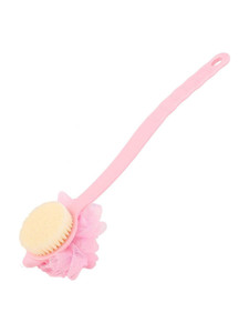 siddivinayak creation 2 in 1 loofah with handle back scrubber bath brush with soft