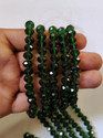 Siddka Dark Green Colour Tyre Shaped Crystal 8mm for Jewellery Making Approx 70 Beads Crystal Crystal Necklace