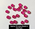 Siddka (D. PINK)Colour Crystal Beads 8mm (1 Line 70Beads) Crystal Crystal Necklace