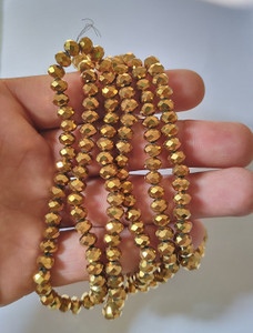 siddka gold colour crystal beads 8mm 1 line 70 beads crystal crystal necklace