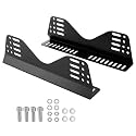 Side Mount Brackets for Bucket Race Seats: Universal Racing Seat Bracket (Black Set of 1)
