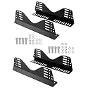 Side Mount Brackets for Bucket Race Seats: Universal Racing Seat Bracket (Black Set of 2)