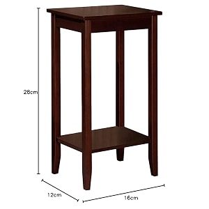 side table with lower shelf for home decorliving room single table tall and table walnut finish 1