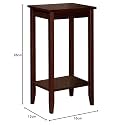 Side Table with Lower Shelf for Home Decor,Living Room, Single Table Tall and Table Walnut Finish (1)