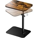 Side Table Sofa Tray for Couch Heavy Metal Base Swivel New 2026
