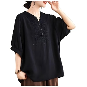 Sidhidata Cotton Blend Embroidered Oversized Loose Fit