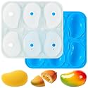 Sidosir 1Pack Mango Fruit Mousse Silicone Mold,3D Fruit Snack Molds for Making Chocolate,Pudding and Jelly,6-Cavity Mango Shape Cake Mold for Ice Cream,Mousse