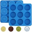 Sidosir 2Pcs Lemon Ice Chocolate Silicone Molds, 9 Cavity Non-Sticking Fruit Shaped Silicone Ice Molds for Making Chocolate Cupcake and Jelly, 3D Ice Lemon Mold for Daily Baking, Ice and Candy Making