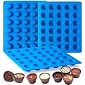 Sidosir 3pcs Peanut Butter Cup Mold, Silicone Mini Tart Pan for Bite Size Fat Bombs, Silicone Chocolate Candy Mold for Brownie (Bite Size Cup)