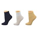 Sierra Socks Women's Cotton Diabetic Ankle Socks, 3 Pair