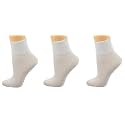 Sierra Socks Women's Cotton Diabetic Ankle Socks, 3 Pair
