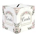 SietDESEO Pink Floral Card Box with Slot Money Gift Card Box Holder for Party Wedding Reception Birthday Bridal Shower Baby Shower Diaper Raffle Box