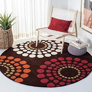 Sifa Carpet Round Handmade Mid-Century Modern Abstract