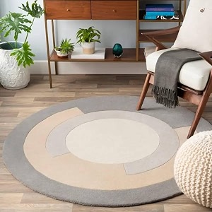 Sifa Carpet Round Handmade Mid-Century Modern Abstract