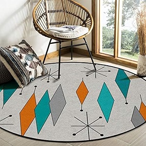 Sifa Carpet Round Handmade Mid-Century Modern Abstract