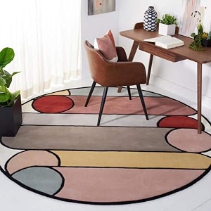 Sifa Carpet Round Handmade Mid-Century Modern Abstract