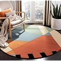 Sifa Carpet Round Handmade Mid-Century Modern Abstract