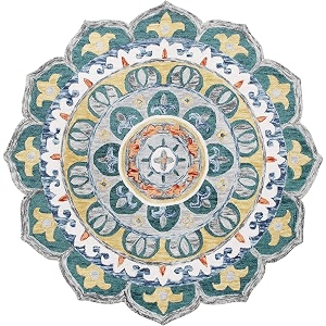 Sifa Carpet Traditional Floral Round Area Rug
