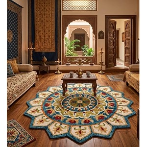 Sifa Carpet Traditional Floral Round Area Rug