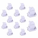 Combo of 12 Baby Safety Electric Socket Plug Cover Guards with Handle Pack of 12(10 Small, 2 Large) White | Perfect for Used Socket