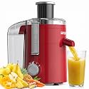 SIFENE 350W Compact Centrifugal Juicer Machine, 2.5" Chute, 3-Speed, Red
